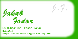 jakab fodor business card